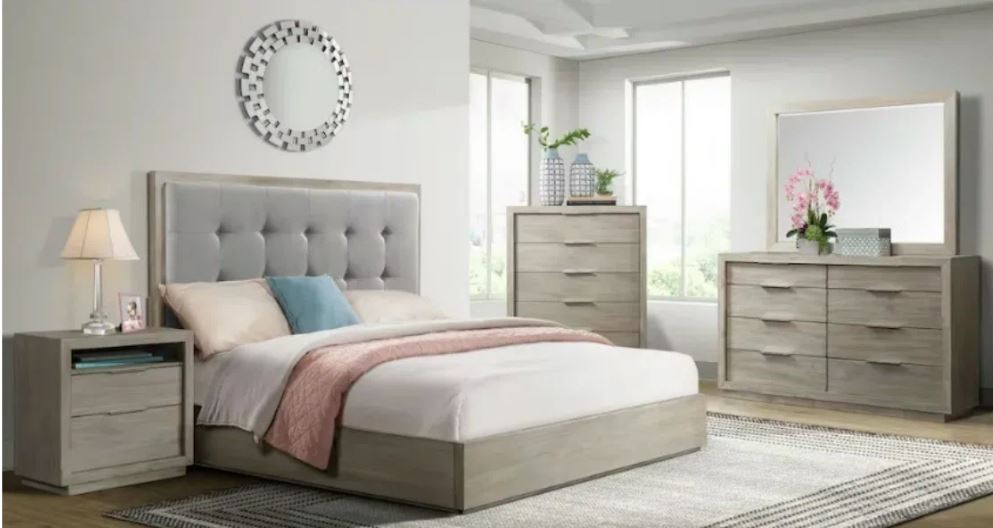 Arcadia Gray Bed - Lifestyle Furniture