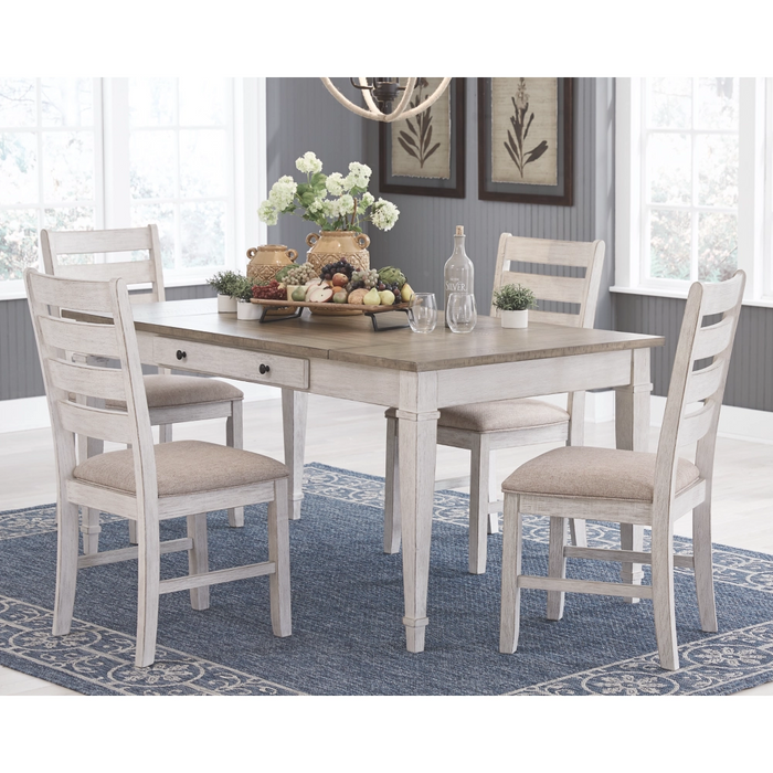 Willowton Dining Table With Storage + 4 chairs - Lifestyle Furniture
