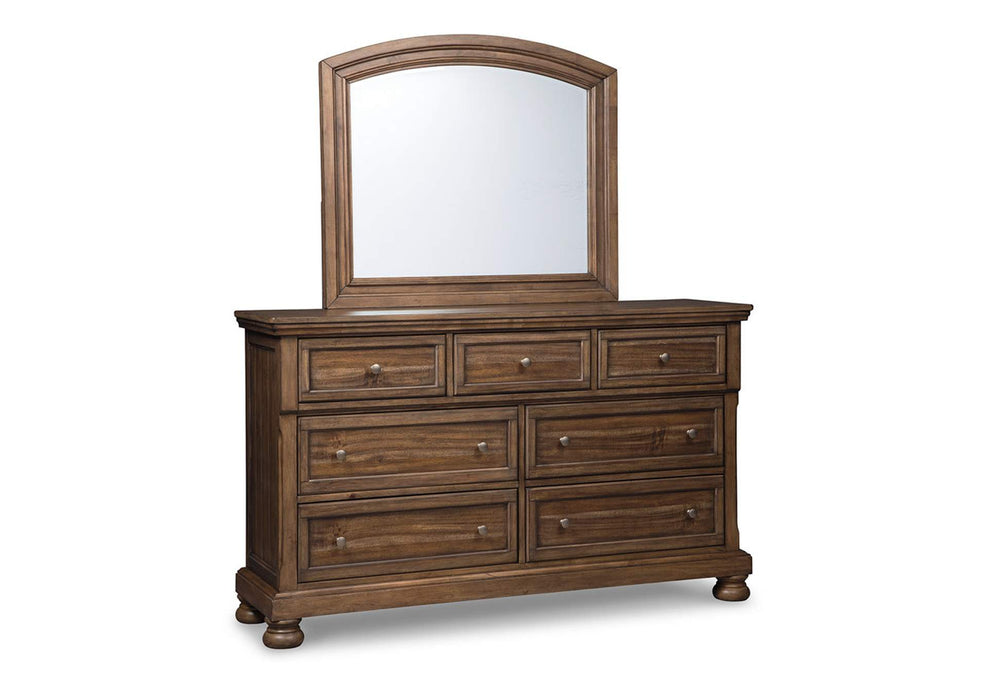 French Country Panel Bed With Dresser, Mirror - Lifestyle Furniture