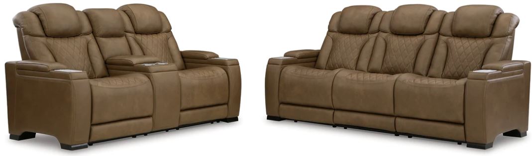 Stritrack Nutmeg Power Reclining Sofa & Loveseat - Lifestyle Furniture