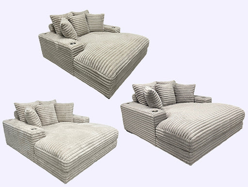 Cuddler Chaise W/Cupholders 4usb - Lifestyle Furniture