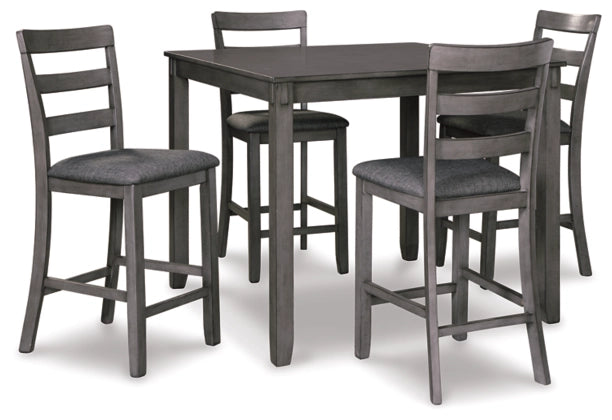 Violet Grey 5Pc Set (1x Pub Counter Height Table + 4 Pub Chairs) - Lifestyle Furniture