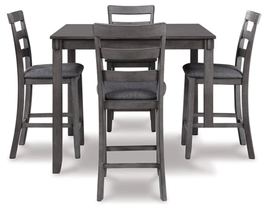 Violet Grey 5Pc Set (1x Pub Counter Height Table + 4 Pub Chairs) - Lifestyle Furniture