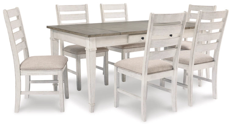 Willowton Dining Table With Storage + 6 chairs - Lifestyle Furniture