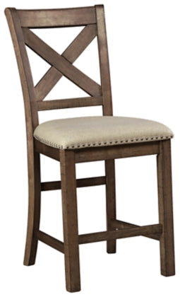 Lawrence Counter Height WoodBack Barstool x2 - Lifestyle Furniture