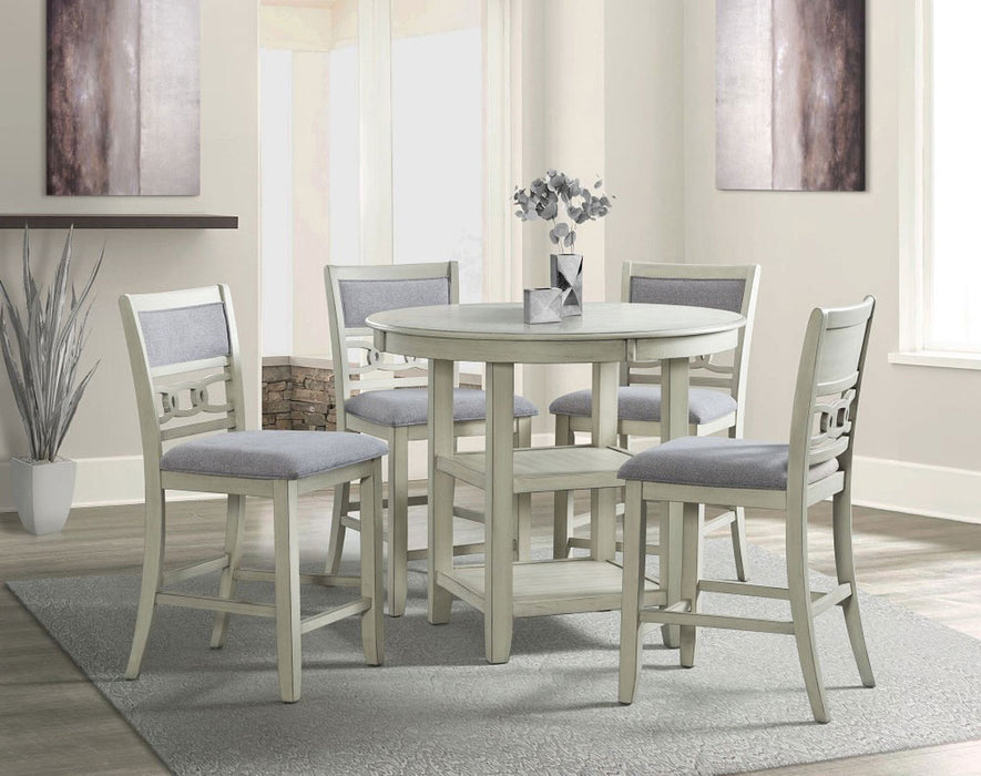 Amherst Counter 5PC Set Grey/White - Lifestyle Furniture