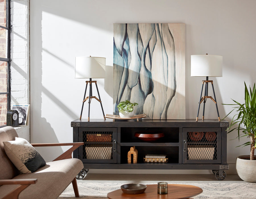 Industrial Ghost Black 74 "console - Lifestyle Furniture