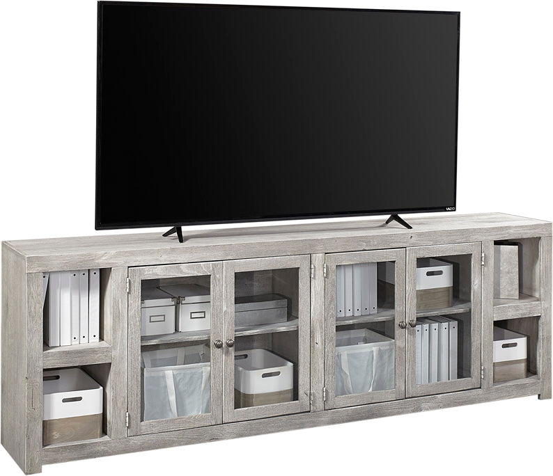 Avery Loft Limestone 97" Console w/ 4 Doors - Lifestyle Furniture