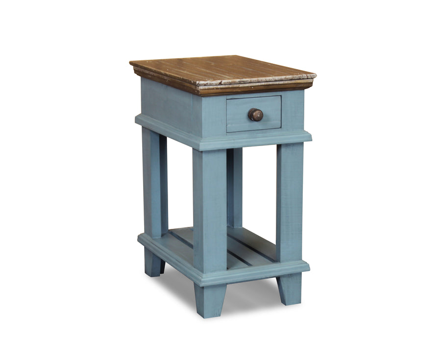 Miramar Blue/Brown Side Table - Lifestyle Furniture