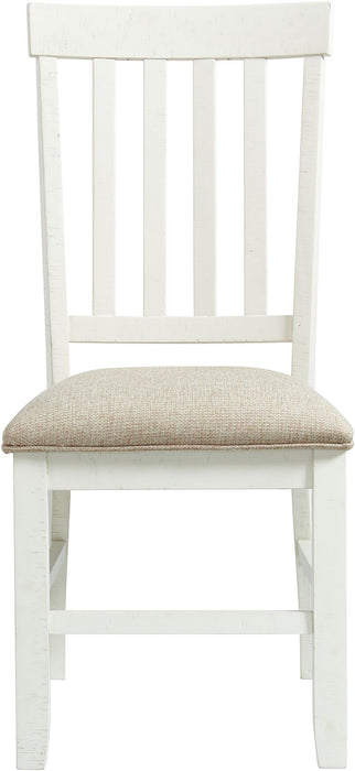 Stone White Slat Back Side Chair (x2) - Lifestyle Furniture