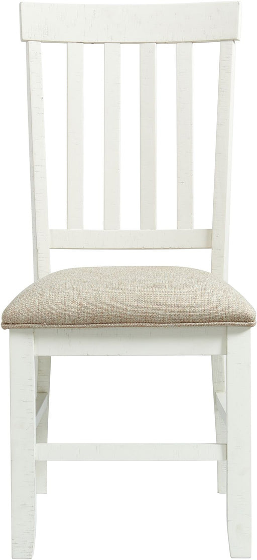 Stone White Slat Back Side Chair (x2) - Lifestyle Furniture