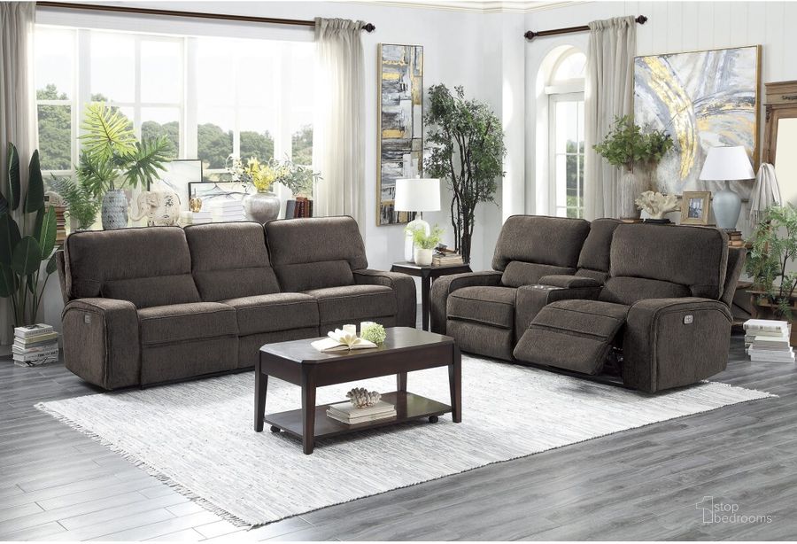 Borneo Chocolate Double Reclining Sofa And Loveseat - Lifestyle Furniture