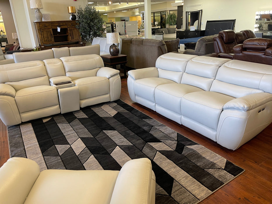 Alaska PWR Loveseat W/tile Console - Lifestyle Furniture