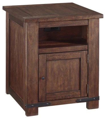 Budmore End Table with USB Ports & Outlets - Lifestyle Furniture