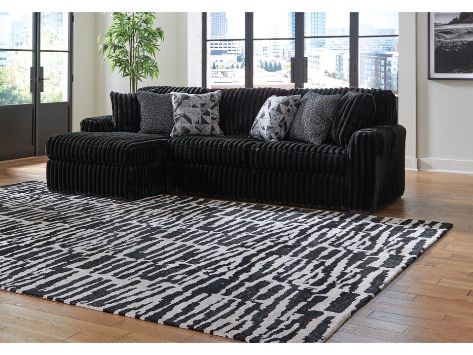 Madna Onyx 2-Piece Sofa with Chaise - Lifestyle Furniture