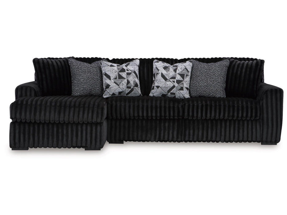 Madna Onyx 2-Piece Sofa with Chaise - Lifestyle Furniture