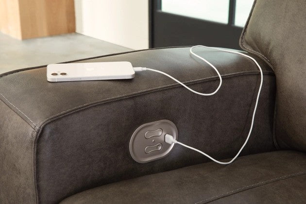 Gami Concrete Power Reclining Loveseat - Lifestyle Furniture