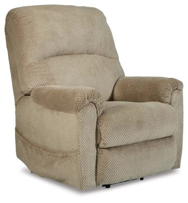 Shadow Toast Polyester Power Lift Recliner - Lifestyle Furniture
