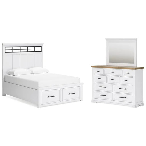 Asryn Storage Bed With Dresser & Mirror - Lifestyle Furniture