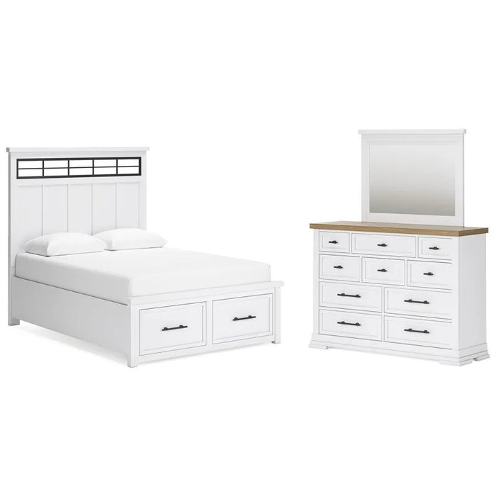 Asryn Storage Bed With Dresser & Mirror - Lifestyle Furniture