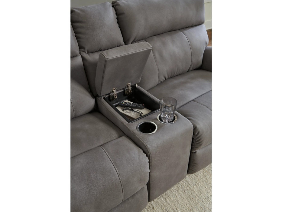 Dogan Slate 6-Piece Dual Power Reclining Modular Sectional with Console - Lifestyle Furniture