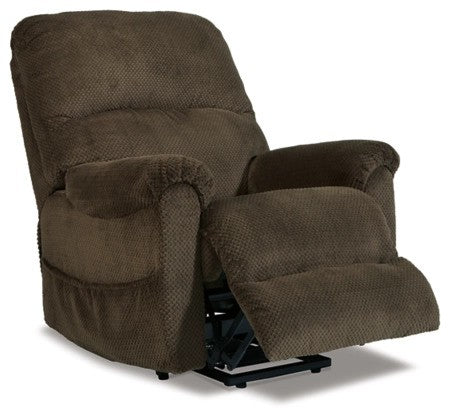 Shadow Chocolate Polyester Power Lift Recliner - Lifestyle Furniture