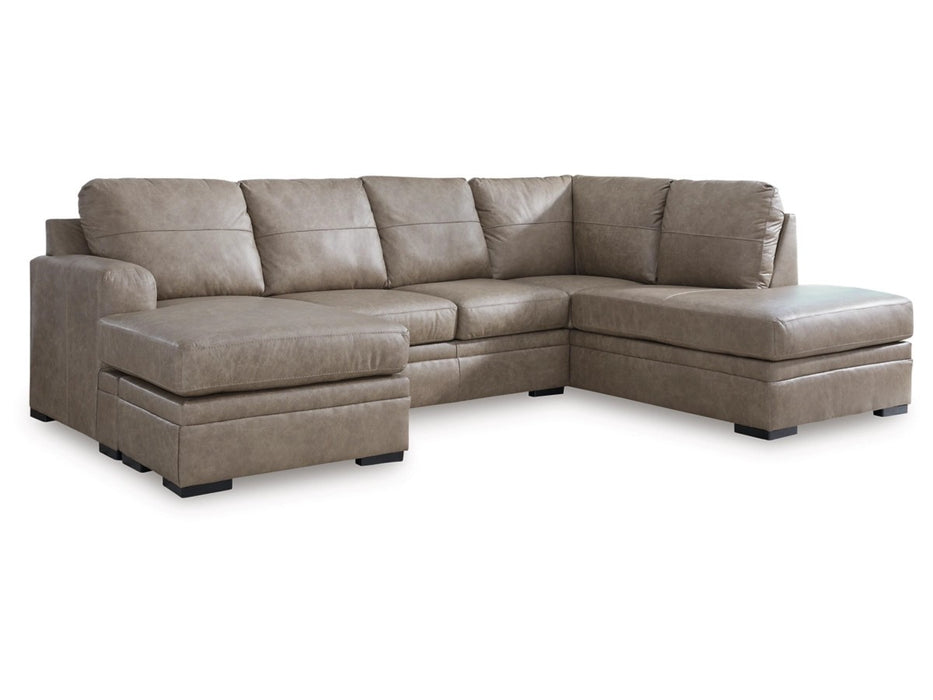 Alyta 2-Piece Leather Sectional with Chaise - Lifestyle Furniture