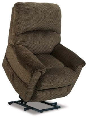 Shadow Chocolate Polyester Power Lift Recliner - Lifestyle Furniture