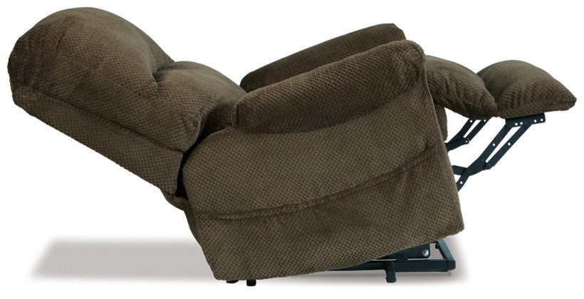 Shadow Chocolate Polyester Power Lift Recliner - Lifestyle Furniture