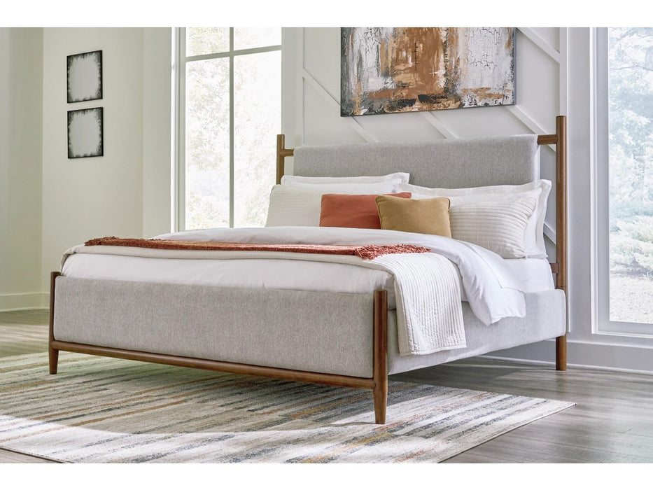 Lyna UPH Bed With Dresser & Mirror - Lifestyle Furniture