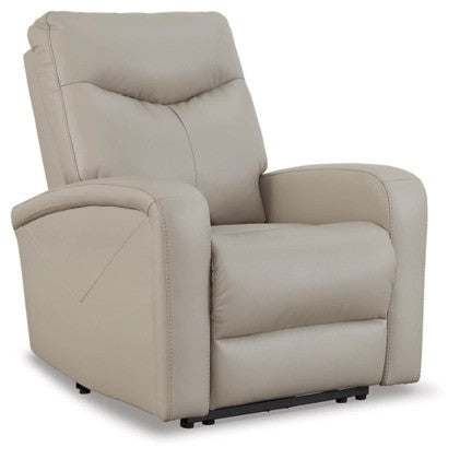 Rosary Dove Gray PWR Recliner/ADJ Headrest - Lifestyle Furniture