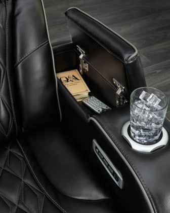 Lington Black PWR Recliner/ADJ Headrest - Lifestyle Furniture