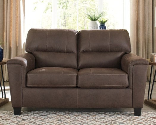 Navy Chestnut Sofa & Loveseat - Lifestyle Furniture
