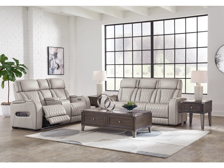 Lington Grey PWR REC Sofa & Loveseat - Lifestyle Furniture