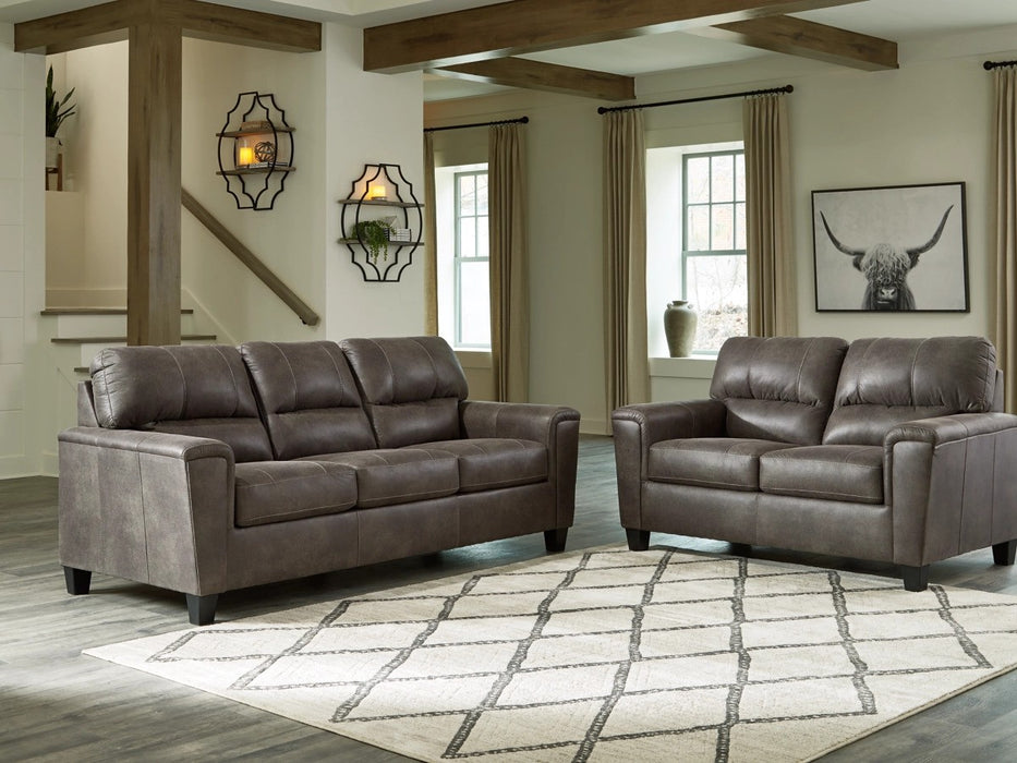 Navy Chestnut Sofa & Loveseat - Lifestyle Furniture