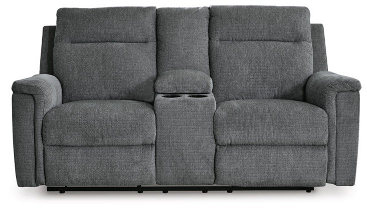 Bana Power Reclining Loveseat with Console - Lifestyle Furniture