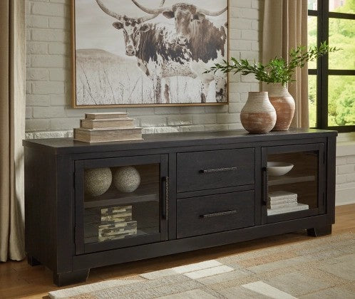 Salli Black Extra Large TV Stand - Lifestyle Furniture