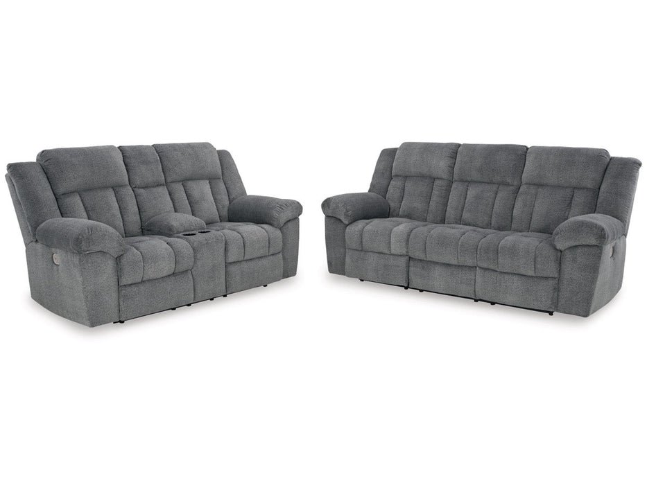 Tipper Slate PWR REC Sofa & Loveseat - Lifestyle Furniture