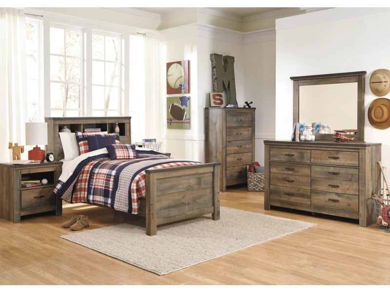 Sierra Nevada Youth Bookcase Bed with Dresser & Mirror - Lifestyle Furniture