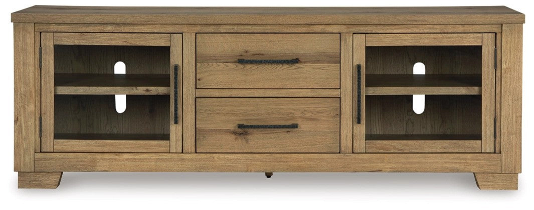 Salli Light Brown Extra Large TV Stand - Lifestyle Furniture