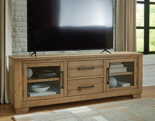 Salli Light Brown Extra Large TV Stand - Lifestyle Furniture