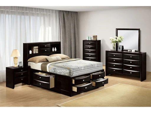 Zosimo Black Storage Bed With Dresser & Mirror - Lifestyle Furniture