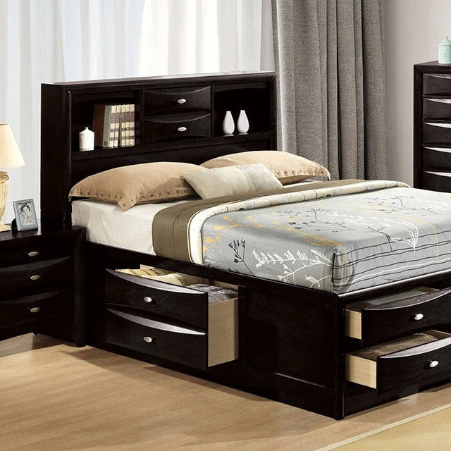 Zosimo Black Storage Bed With Dresser & Mirror - Lifestyle Furniture