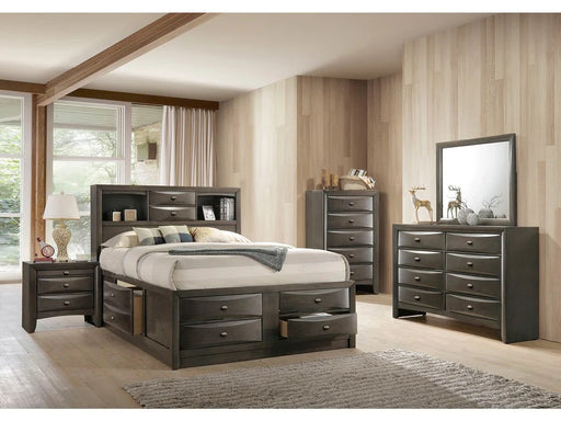 Zosimo Gray Storage Bed With Dresser & Mirror - Lifestyle Furniture