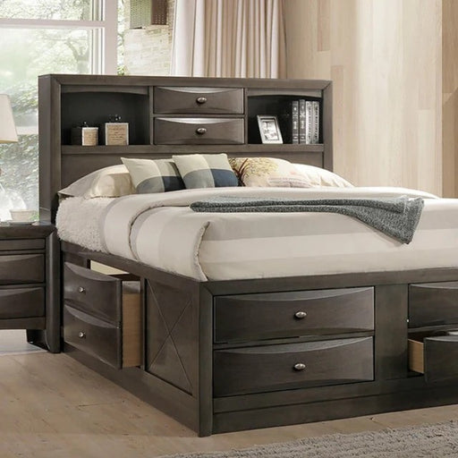 Zosimo Gray Storage Bed - Lifestyle Furniture