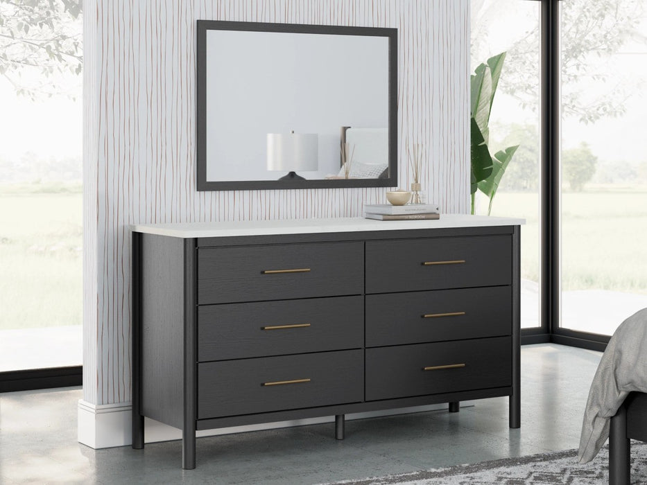 Cady Upholstered Bed With Dresser & Mirror - Lifestyle Furniture