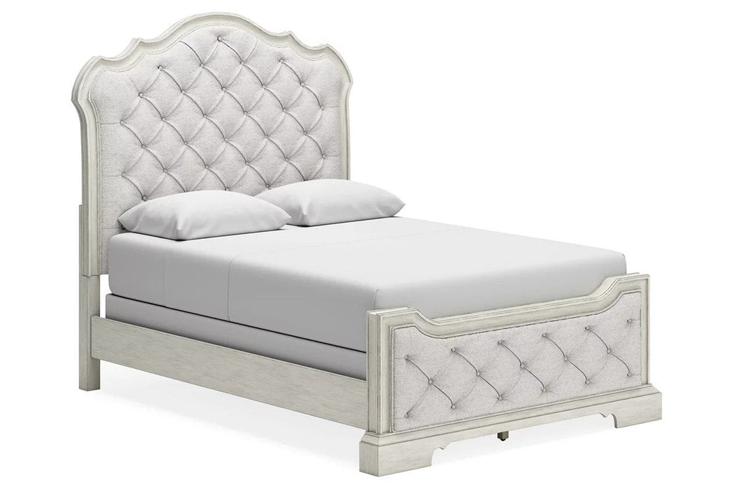 Larne Upholstered Bed With Dresser & Mirror - Lifestyle Furniture