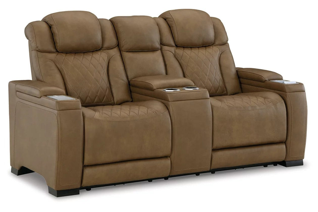 Stritrack Nutmeg Power Reclining Loveseat - Lifestyle Furniture