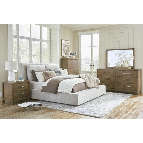 Calyn Upholstered Bed with Dresser & Mirror - Lifestyle Furniture