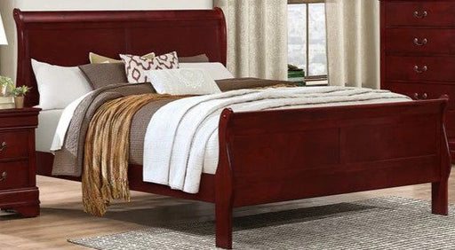 Louis Philippe Martini Cherry Bedroom with Dresser& Mirror - Lifestyle Furniture